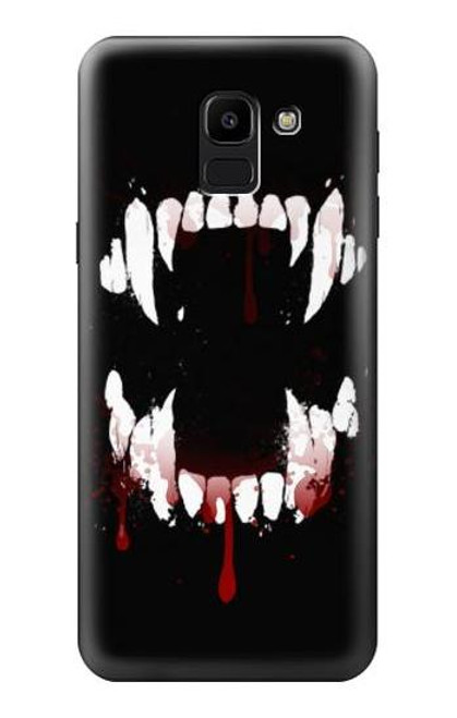 S3527 吸血鬼の歯 Vampire Teeth Bloodstain Samsung Galaxy J6 (2018) バックケース、フリップケース・カバー