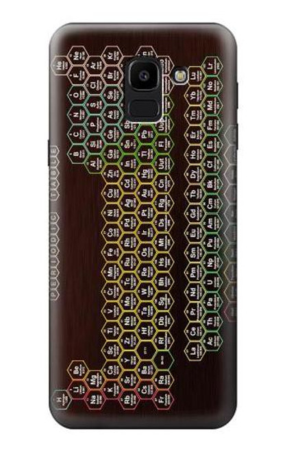 S3544 ネオンハニカム周期表 Neon Honeycomb Periodic Table Samsung Galaxy J6 (2018) バックケース、フリップケース・カバー