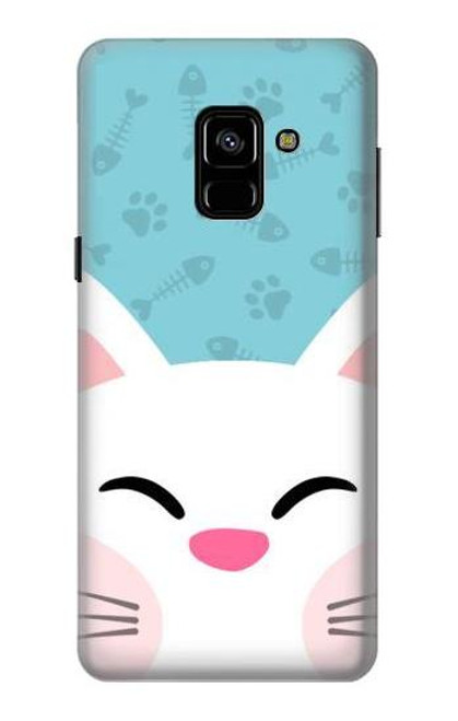 S3542 かわいい猫漫画 Cute Cat Cartoon Samsung Galaxy A8 (2018) バックケース、フリップケース・カバー