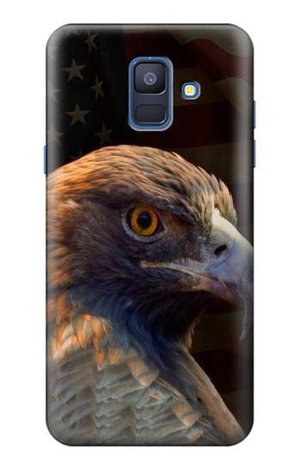 S3376 イーグルアメリカ国旗 Eagle American Flag Samsung Galaxy A6 (2018) バックケース、フリップケース・カバー