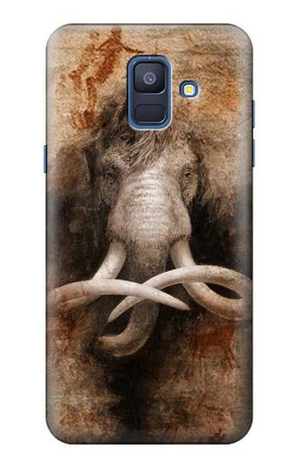 S3427 マンモス古代の洞窟芸術 Mammoth Ancient Cave Art Samsung Galaxy A6 (2018) バックケース、フリップケース・カバー