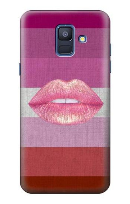 S3473 LGBTレズビアン旗 LGBT Lesbian Flag Samsung Galaxy A6 (2018) バックケース、フリップケース・カバー