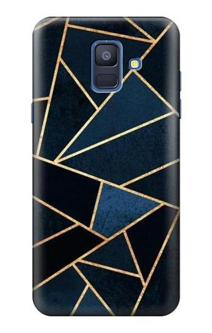 S3479 ネイビーブルーグラフィックアート Navy Blue Graphic Art Samsung Galaxy A6 (2018) バックケース、フリップケース・カバー