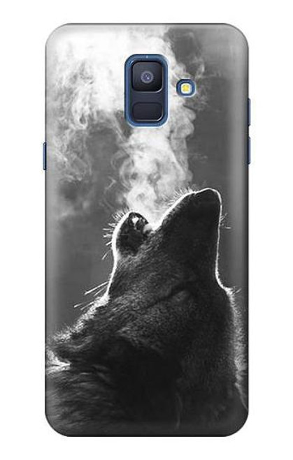 S3505 オオカミ Wolf Howling Samsung Galaxy A6 (2018) バックケース、フリップケース・カバー