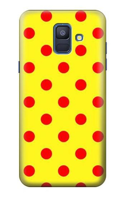 S3526 赤い水玉 Red Spot Polka Dot Samsung Galaxy A6 (2018) バックケース、フリップケース・カバー