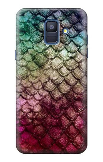 S3539 人魚の鱗 Mermaid Fish Scale Samsung Galaxy A6 (2018) バックケース、フリップケース・カバー