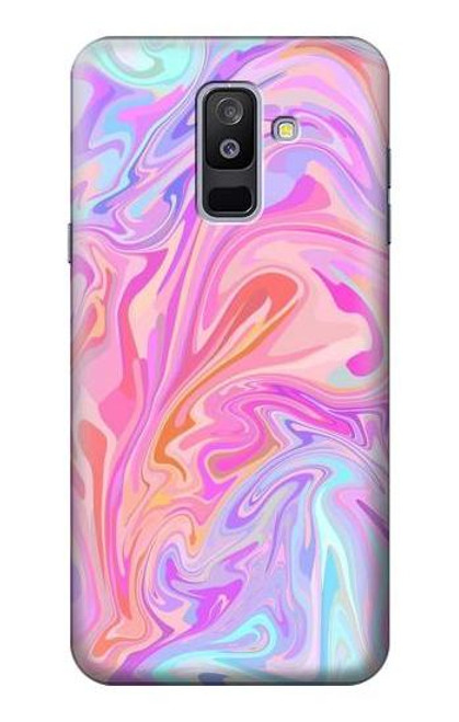 S3444 デジタルアートカラフルな液体 Digital Art Colorful Liquid Samsung Galaxy A6+ (2018), J8 Plus 2018, A6 Plus 2018  バックケース、フリップケース・カバー