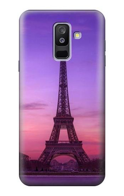S3447 エッフェルパリの夕日 Eiffel Paris Sunset Samsung Galaxy A6+ (2018), J8 Plus 2018, A6 Plus 2018  バックケース、フリップケース・カバー