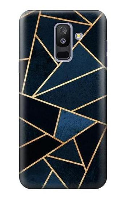 S3479 ネイビーブルーグラフィックアート Navy Blue Graphic Art Samsung Galaxy A6+ (2018), J8 Plus 2018, A6 Plus 2018  バックケース、フリップケース・カバー