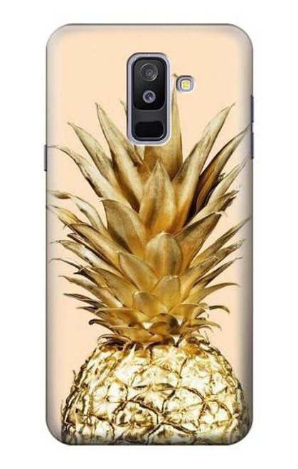 S3490 ゴールドパイナップル Gold Pineapple Samsung Galaxy A6+ (2018), J8 Plus 2018, A6 Plus 2018  バックケース、フリップケース・カバー