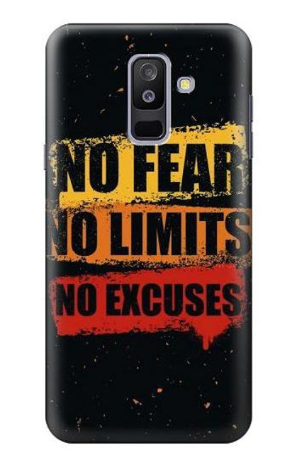 S3492 恐れのない言い訳のない No Fear Limits Excuses Samsung Galaxy A6+ (2018), J8 Plus 2018, A6 Plus 2018  バックケース、フリップケース・カバー