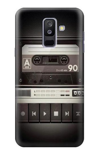 S3501 ビンテージカセットプレーヤー Vintage Cassette Player Samsung Galaxy A6+ (2018), J8 Plus 2018, A6 Plus 2018  バックケース、フリップケース・カバー