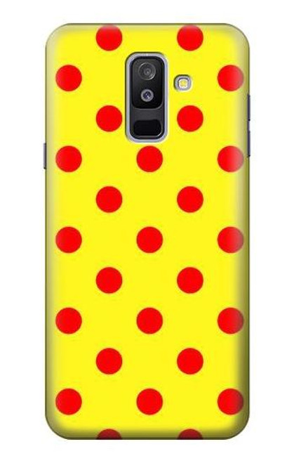 S3526 赤い水玉 Red Spot Polka Dot Samsung Galaxy A6+ (2018), J8 Plus 2018, A6 Plus 2018  バックケース、フリップケース・カバー