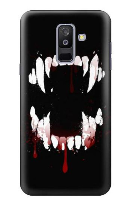 S3527 吸血鬼の歯 Vampire Teeth Bloodstain Samsung Galaxy A6+ (2018), J8 Plus 2018, A6 Plus 2018  バックケース、フリップケース・カバー