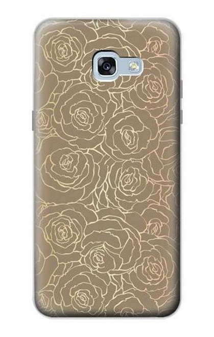 S3466 ゴールドローズ柄 Gold Rose Pattern Samsung Galaxy A5 (2017) バックケース、フリップケース・カバー