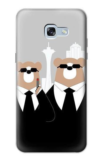 S3557 黒いスーツのクマ Bear in Black Suit Samsung Galaxy A5 (2017) バックケース、フリップケース・カバー