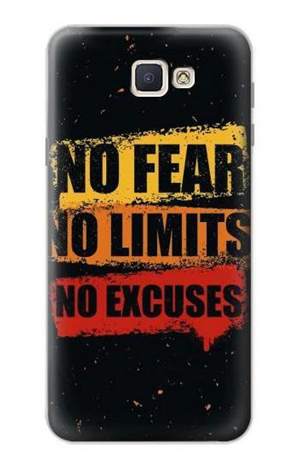 S3492 恐れのない言い訳のない No Fear Limits Excuses Samsung Galaxy J7 Prime (SM-G610F) バックケース、フリップケース・カバー
