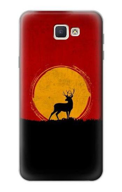 S3513 鹿の夕日 Deer Sunset Samsung Galaxy J7 Prime (SM-G610F) バックケース、フリップケース・カバー