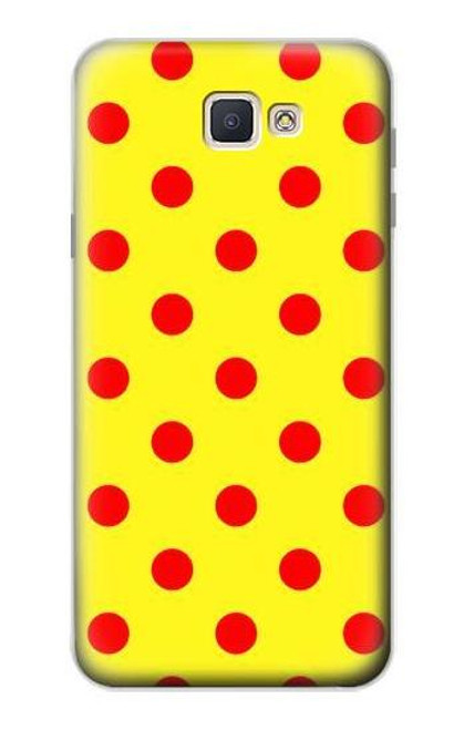 S3526 赤い水玉 Red Spot Polka Dot Samsung Galaxy J7 Prime (SM-G610F) バックケース、フリップケース・カバー