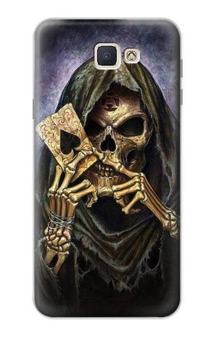 S3594 死神ポーカー Grim Reaper Wins Poker Samsung Galaxy J7 Prime (SM-G610F) バックケース、フリップケース・カバー