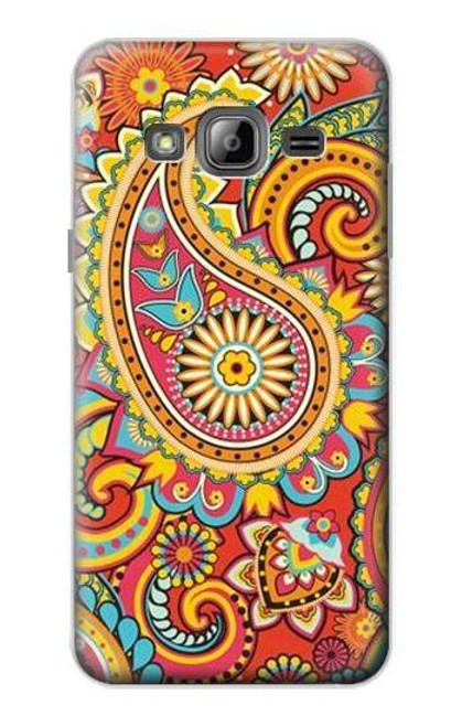 S3402 ペイズリー花柄 Floral Paisley Pattern Seamless Samsung Galaxy J3 (2016) バックケース、フリップケース・カバー