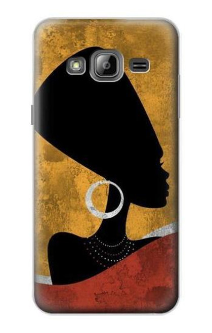 S3453 アフリカの女王ネフェルティティ African Queen Nefertiti Silhouette Samsung Galaxy J3 (2016) バックケース、フリップケース・カバー