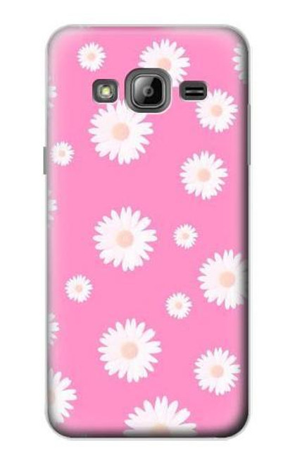S3500 ピンクの花柄 Pink Floral Pattern Samsung Galaxy J3 (2016) バックケース、フリップケース・カバー
