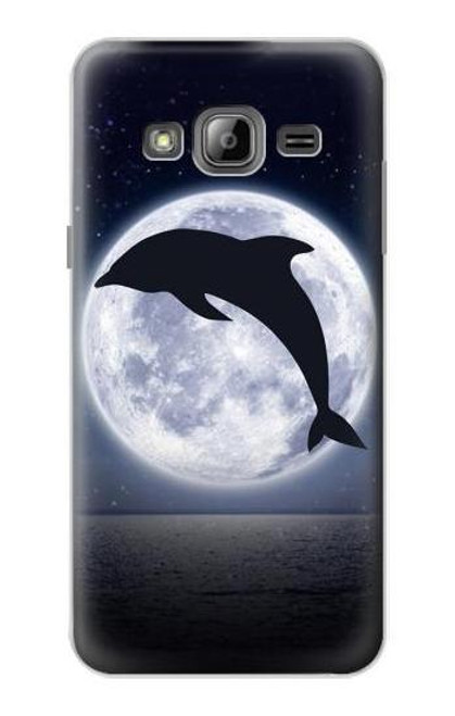 S3510 ドルフィン Dolphin Moon Night Samsung Galaxy J3 (2016) バックケース、フリップケース・カバー