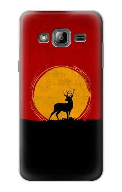 S3513 鹿の夕日 Deer Sunset Samsung Galaxy J3 (2016) バックケース、フリップケース・カバー