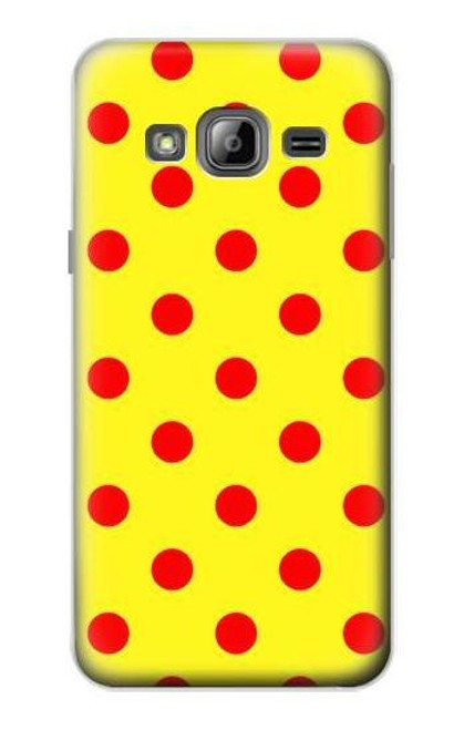 S3526 赤い水玉 Red Spot Polka Dot Samsung Galaxy J3 (2016) バックケース、フリップケース・カバー
