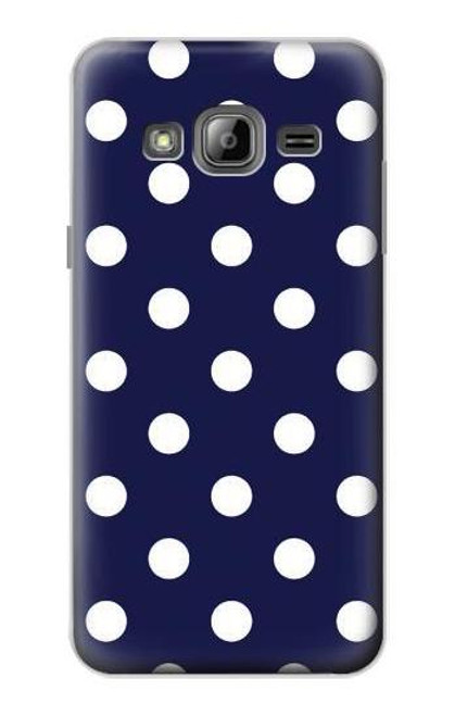 S3533 ブルーの水玉 Blue Polka Dot Samsung Galaxy J3 (2016) バックケース、フリップケース・カバー