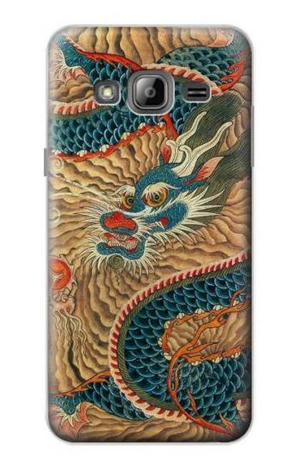 S3541 ドラゴンクラウドペインティング Dragon Cloud Painting Samsung Galaxy J3 (2016) バックケース、フリップケース・カバー