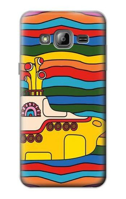 S3599 ヒッピーイエローサブマリン Hippie Submarine Samsung Galaxy J3 (2016) バックケース、フリップケース・カバー