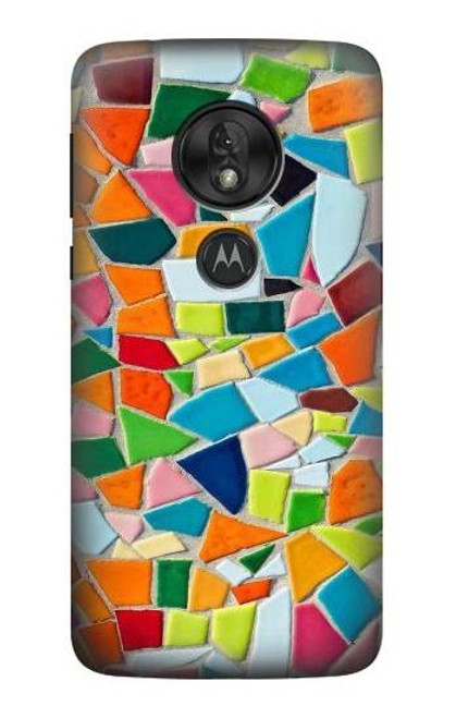 S3391 モザイクアートグラフィック Abstract Art Mosaic Tiles Graphic Motorola Moto G7 Play バックケース、フリップケース・カバー