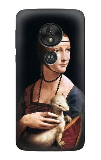 S3471 エルミン・レオナルド・ダ・ヴィンチ Lady Ermine Leonardo da Vinci Motorola Moto G7 Play バックケース、フリップケース・カバー