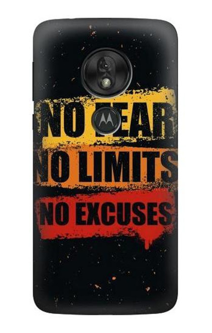 S3492 恐れのない言い訳のない No Fear Limits Excuses Motorola Moto G7 Play バックケース、フリップケース・カバー