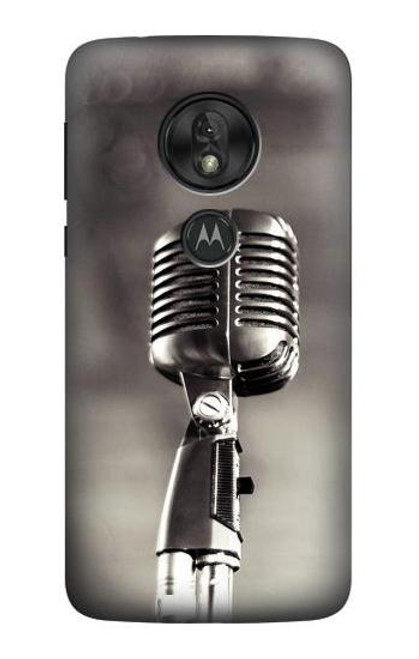 S3495 ヴィンテージのマイク Vintage Microphone Motorola Moto G7 Play バックケース、フリップケース・カバー