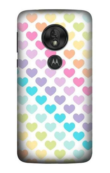 S3499 カラフルなハート柄 Colorful Heart Pattern Motorola Moto G7 Play バックケース、フリップケース・カバー