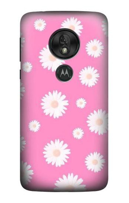 S3500 ピンクの花柄 Pink Floral Pattern Motorola Moto G7 Play バックケース、フリップケース・カバー