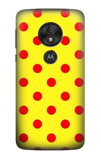 S3526 赤い水玉 Red Spot Polka Dot Motorola Moto G7 Play バックケース、フリップケース・カバー
