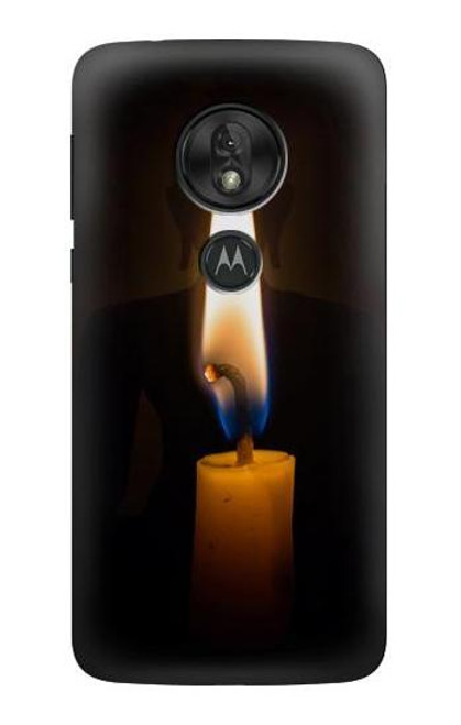 S3530 仏 Buddha Candle Burning Motorola Moto G7 Play バックケース、フリップケース・カバー