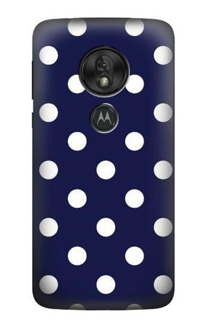 S3533 ブルーの水玉 Blue Polka Dot Motorola Moto G7 Play バックケース、フリップケース・カバー