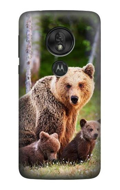 S3558 くまの家族 Bear Family Motorola Moto G7 Play バックケース、フリップケース・カバー