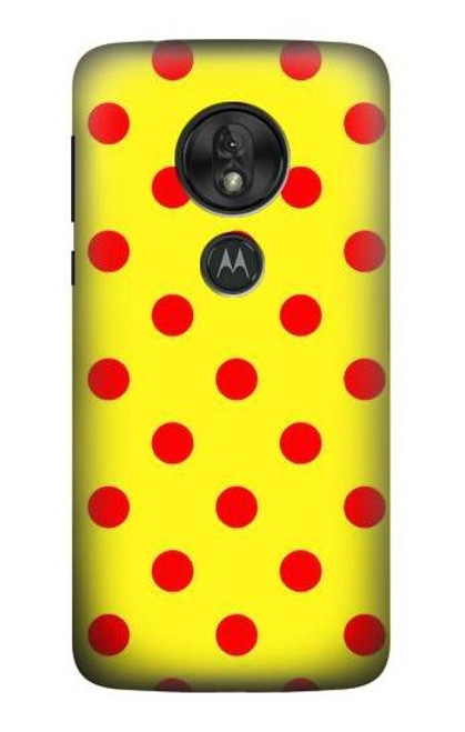 S3526 赤い水玉 Red Spot Polka Dot Motorola Moto G7 Power バックケース、フリップケース・カバー