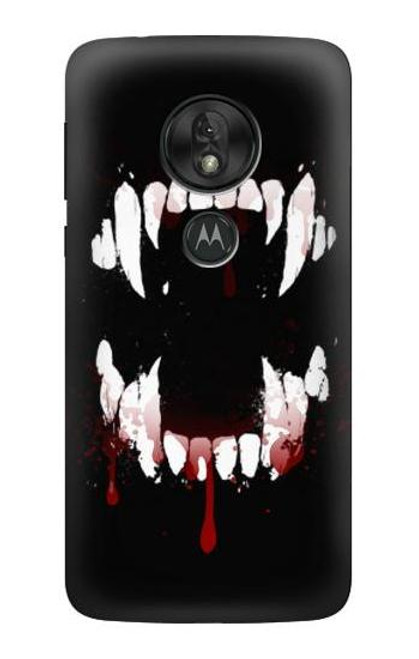 S3527 吸血鬼の歯 Vampire Teeth Bloodstain Motorola Moto G7 Power バックケース、フリップケース・カバー