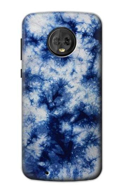 S3439 インディゴタイダイ Fabric Indigo Tie Dye Motorola Moto G6 バックケース、フリップケース・カバー