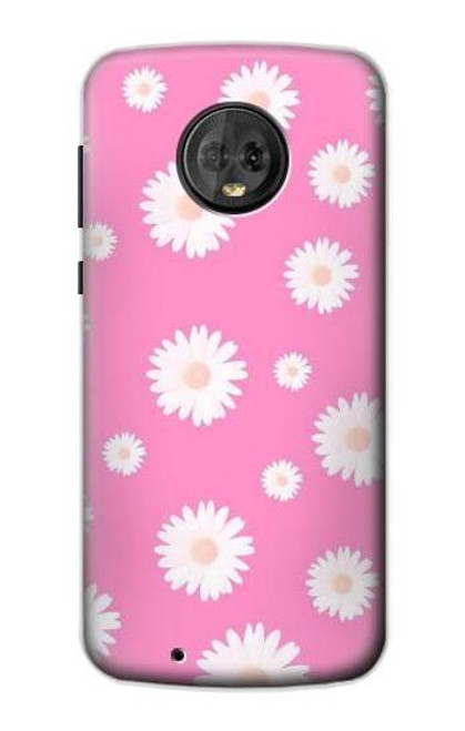 S3500 ピンクの花柄 Pink Floral Pattern Motorola Moto G6 バックケース、フリップケース・カバー