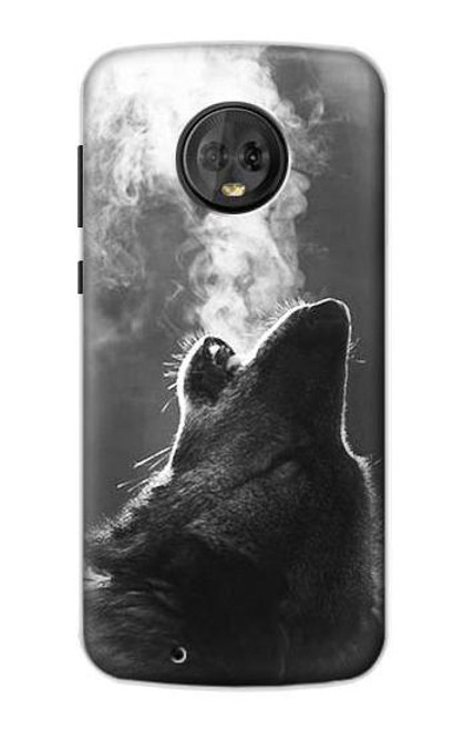 S3505 オオカミ Wolf Howling Motorola Moto G6 バックケース、フリップケース・カバー