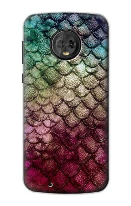 S3539 人魚の鱗 Mermaid Fish Scale Motorola Moto G6 バックケース、フリップケース・カバー