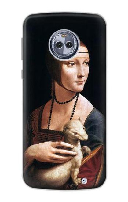 S3471 エルミン・レオナルド・ダ・ヴィンチ Lady Ermine Leonardo da Vinci Motorola Moto X4 バックケース、フリップケース・カバー